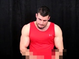 Big horny cum on vest