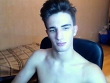 Hot gay boy solo jerking and toying show in front of webcam