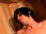 Fetish play with the knob in steamy homosexual solo play