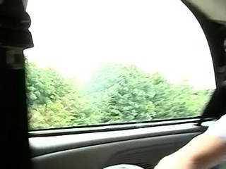 Homo gets his arse pushed in a car