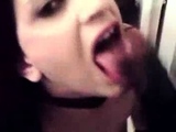 Hot bondage tranny gets whipped, sucks and swallows