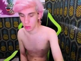 Hot gay boy solo jerking and toying show in front of webcam