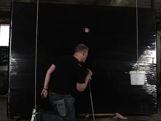 Lascivious gay twink gets his first bondage sex experience