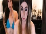 Two Hot Shemales Having A  Masturbation On live