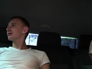 Alluring gay males go wild whilst fucking nastily in a car
