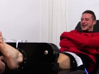 Gay man boy cum oral and bare feet Kenny Tickled In A