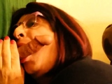 Glory Hole blowjob with cum swallow