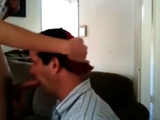 Sucking a neighbor’s cock and he cums on my face