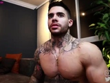 Incredible sexy twink with hard big muscles solo jerking fun