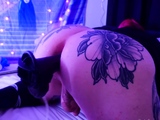 Shemale tranny enjoying solo masturbation
