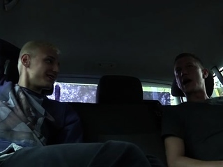 Young pals have a fun car sex and copulate like avid
