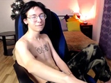 Horny gay hunk solo jerking fun