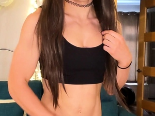 Solo ladyboy masturbation