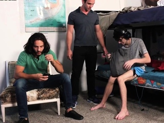 Stepbro rimmed and assfucked in 3some with his BF by stepbro