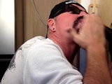 Gloryhole gagging gay fucked by BBC