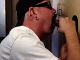 Gloryhole gay enjoys sucking black dick