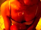 Hot teen trap fucks, sucks and gets creamed in the bathroom