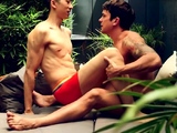 Asian home twink barebacked outdoor