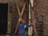Hanging twink is master Sebastians little jerk off toy