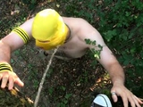 Slave Outdoor Piss and Fuck