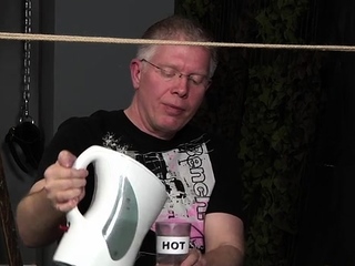 Handsome homo dude asks his lewd partner to have slavery sex