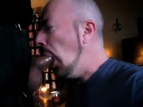 Deep Throating Guy in Suit Cum Swallow