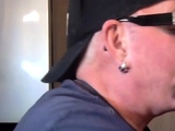 Gloryhole amateur DILF sucks closeup rod