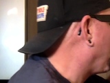 Greedy gloryhole DILF sucks till anal