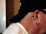 Greedy gloryhole DILF sucks white dick