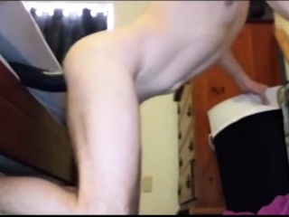 Extreme deep double-dildo