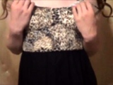 Sissy in new dress and panties