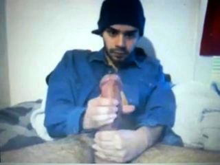 young huge dick latin shoots a hot cum load