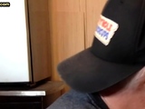 Amateur gloryhole DILF sucks in closeup