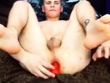 Cute White Boy Gaping His Hole