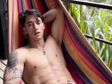 Solo masturbation and gay climax