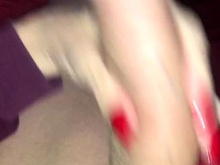 Big Tits Tranny Jerking her Big Hard Cock