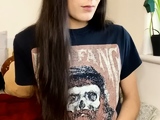 Shemale tranny enjoying solo masturbation