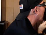 IR gloryhole DILF banged after blowjob