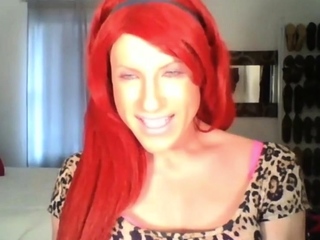 Hot crossdresser with nylons