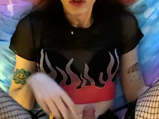 Amateur Solo Shemale Masturbation