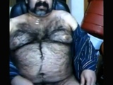 Hairy Bear Daddy Stroking Big Cock