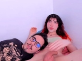 Horny guy gives blowjob to shemale big cock