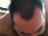 Bearded Amateur Bear Sucks Big Cock