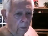 Fat Daddy Strips and Strokes on Webcam