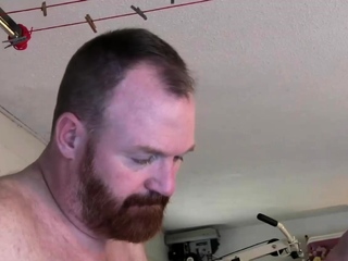 BEARFILMS Chubby Bear Andrew Mason Receives Orgy Sex