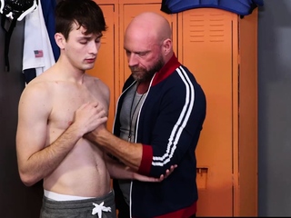 Killian Knox gives Tyler Tanner physical exam