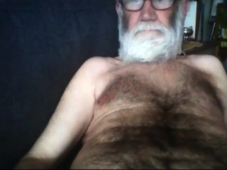 Grandpa Stroking on Webcam