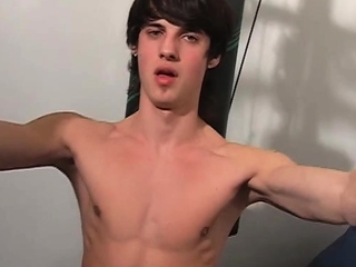 Hot hunk boy Enrico and his big cock wanking