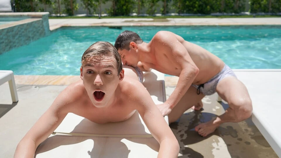 BrotherCrush – Horny Stepbrothers Dip Their Sultry Bodies In The Pool To Cool Off On Hot Summer Day
